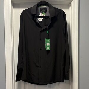 Tom Baine Classic Black Dress Shirt